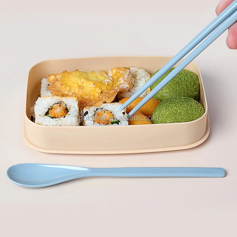 Korean Student Portable Eco-friendly Two-Piece Set Spoon and Chopsticks Flatware for Camping