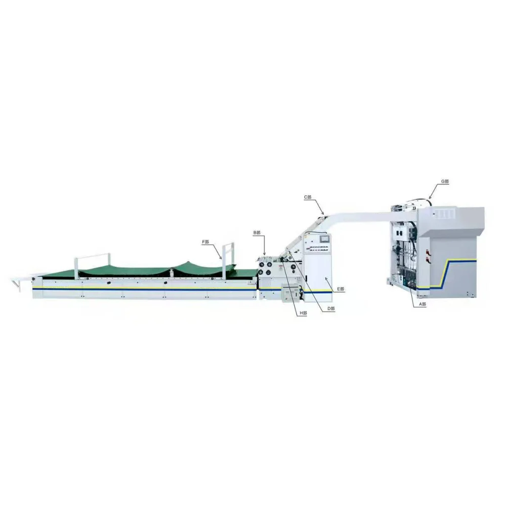 Front Lay Control Corrugated Carton Cardboard Semi Automatic Flute Laminating Machine ...