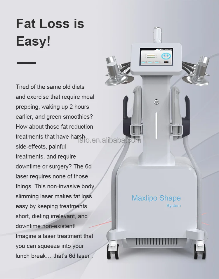 best selling products Laser 6d with EMS fat burning body contouring 635nm red light laser therapy HIEMT machine LF-354A
