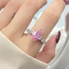 Plaqué rhodium pierre rose R1497