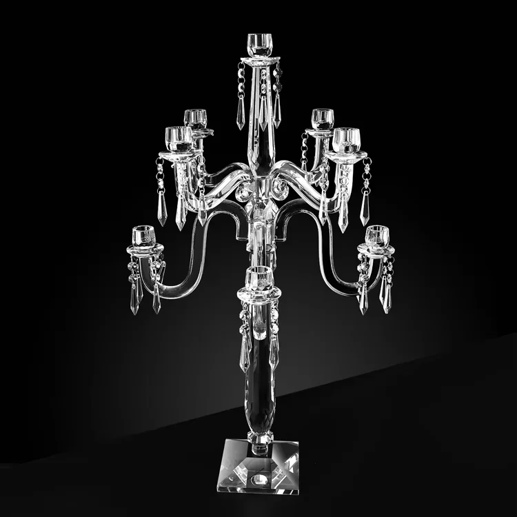 Kristall Craft Kristallkerzenhalter für Hochzeiten Candelabra-Tischdeko Hochzeitskerzenleuchter Zentrumstück Für Hochzeit