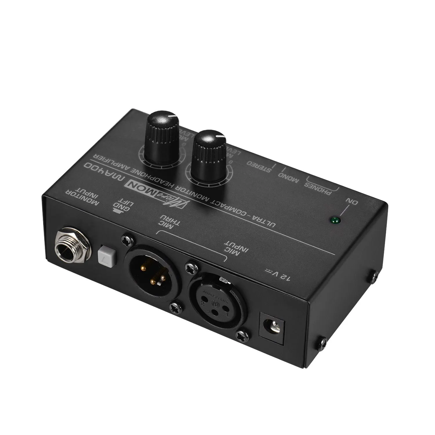 Monitor Headphone Amplifier Amp With Xlr Microphone Input 6.35mm Monitor Input 6