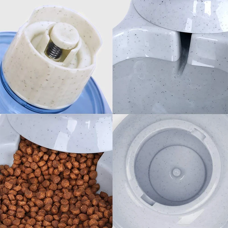 large automatic pet dog feeder drinking fountain plastic dog food bowl pets water dispenser