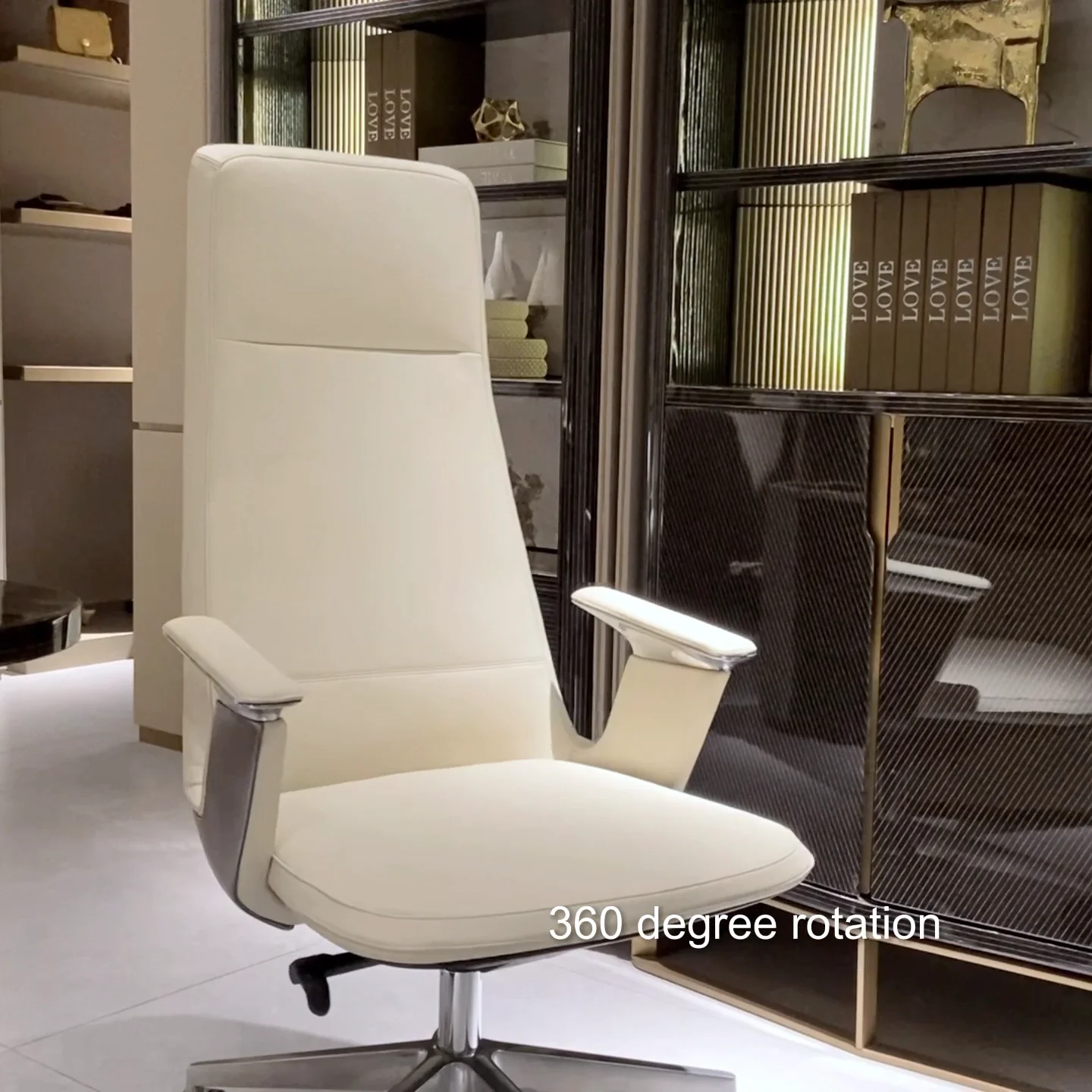 Most Comfortable High Back Luxury Executive Leather Office Chair With