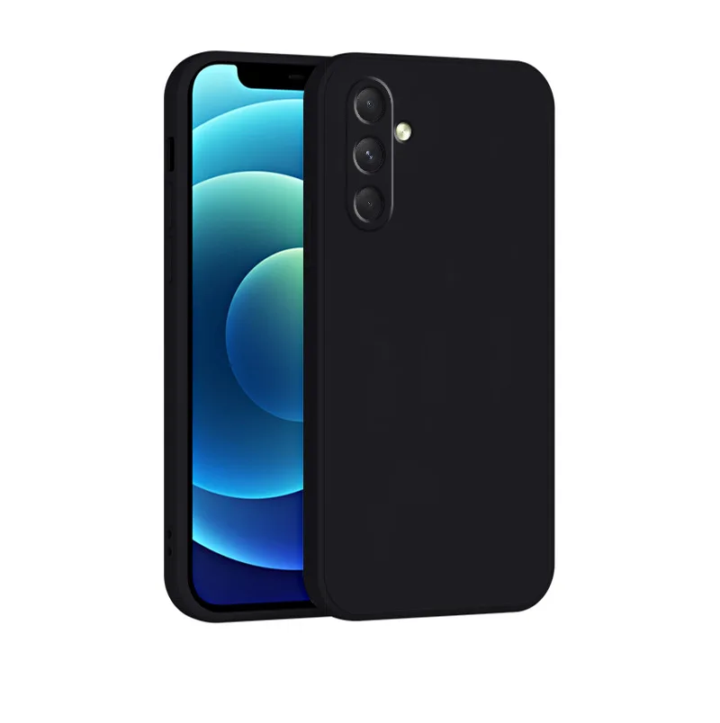 product solid color liquid silicon phone case for samsung a17 a36 a56 fashionable comfortable skin friendly anti shock custom mobile-3