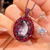Dried rose pendant with box chain