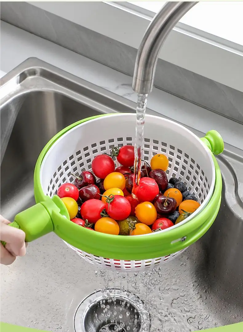 Бытовая вращающаяся сливная корзина