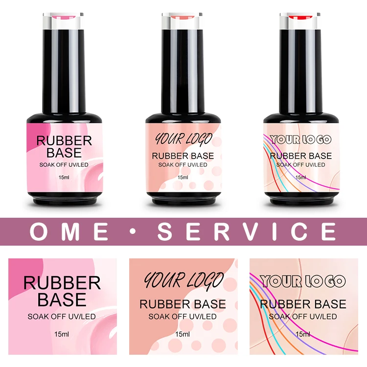 2023 Rubber Base Coat Uv Led Gel 10ml Gel Nail Polish With Free Samples