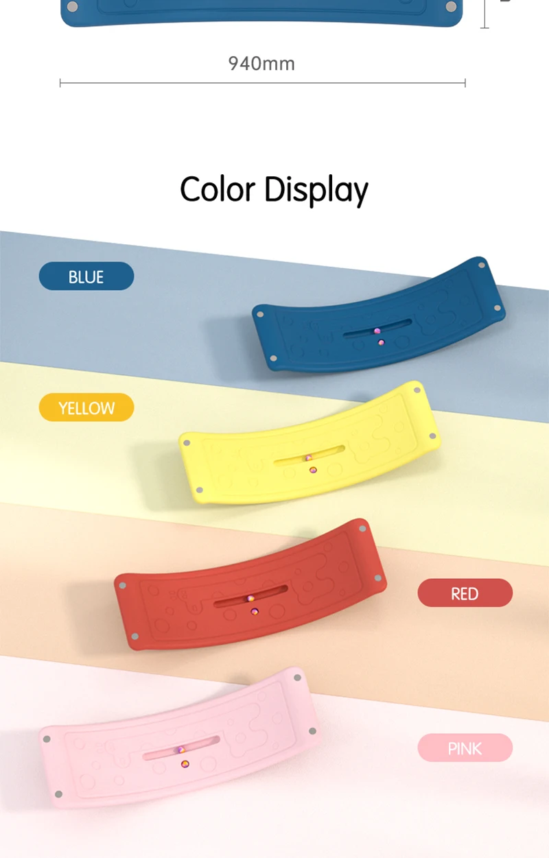 product children custom toddler toys plastic curvy trainer wobble surf yoga stability trainer kids balance board for fitness-11