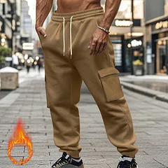 Men's Plus Size Cargo Pants Funky Free Pattern Canvas Straight Style Thrift Clothes Wholesale in Canvas Fabric