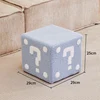 Question mark stool - light blue medium size