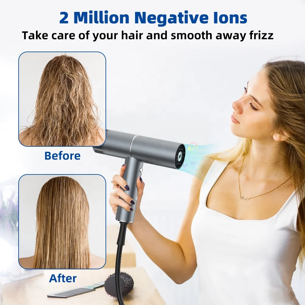 Custom Travel with Light Diffuser Negative Ionic Professional Salon Brushless Motor One Step Hand Dryer Machine for Hair