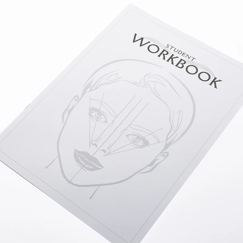 Professional Permanent Makeup Microblading English Practice Book Eyebrow Training Manual Kit for Academy