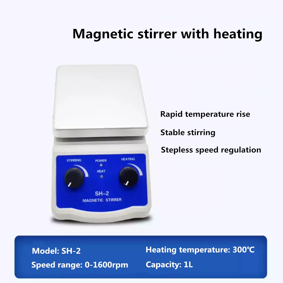 Laboratory Hot Plate Magnetic Stirrer, 1L, 0-1600 RPM