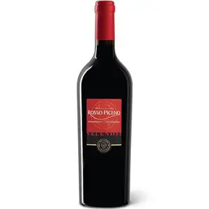 Italian Rosso Piceno DOC Montepulciano-Sangiovese Red Wine for Grilled Meats and Pasta 6 Bottles Per Box Table Wine