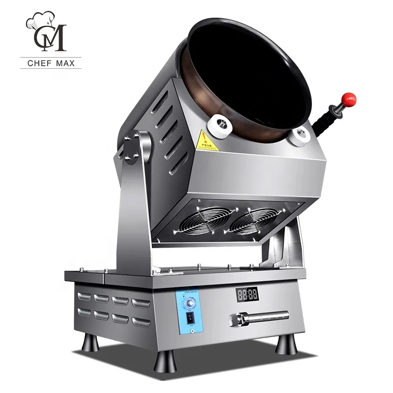 CHEFMAX Коммерческая Автоматическая барабанная вращающаяся газовая электрическая Жареная Машина для риса мешалка жареная печь