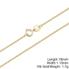14K 1.15mm cable chain
