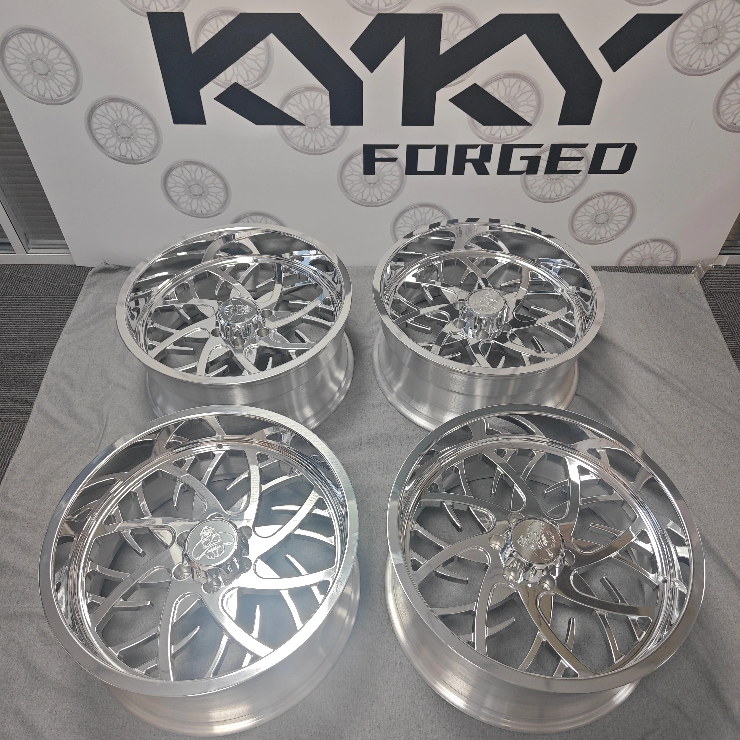 Custom Polished Forged Truck Wheels for Dodge Ram Ford GMC 20x10 22x10 ...