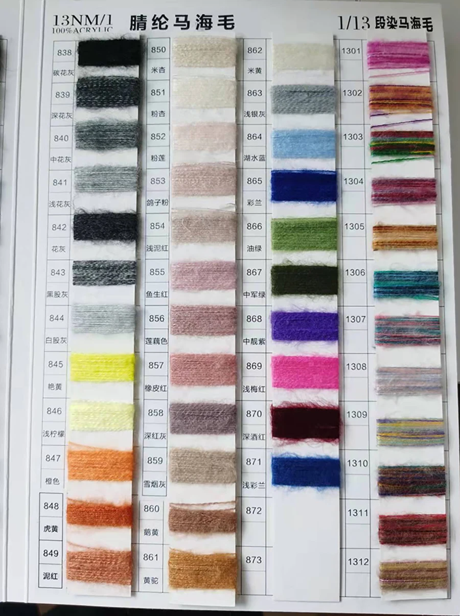 Wholesale Mohair 100 Rainbow Wool Fancy Knitting Yarn Gradient Jet