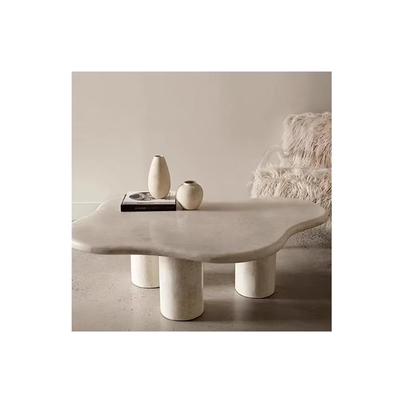 Modern Nordic Shaped Cloud Wabi-Sabi Natural Marble Coffee Table with 1-Year Warranty Creative Outdoor Living Room Furniture