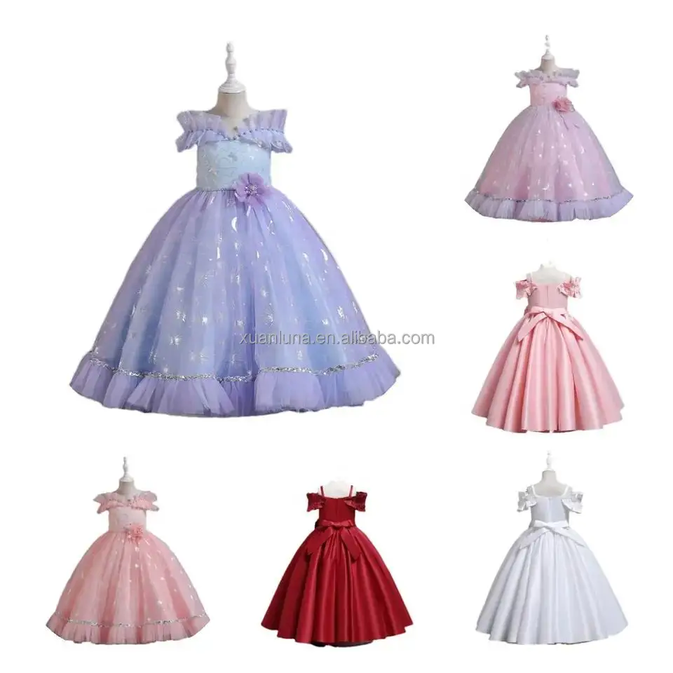 2023 Baby Girls Princess Dress Bow Lace Princess Clothes For Girls ...