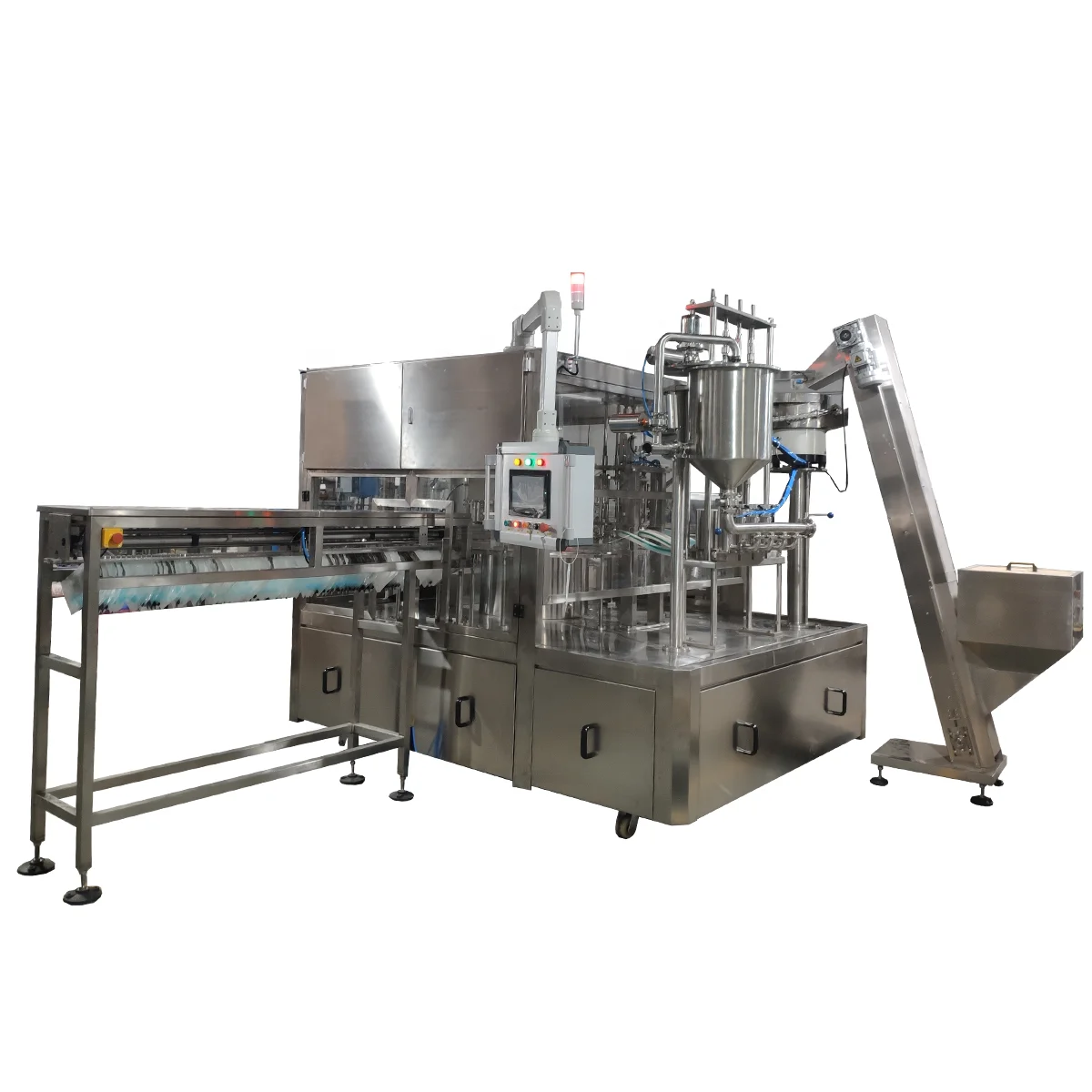 Factory price automatic mayonnaise vinegar fruit juice ketchup spout pouch filling capping machine