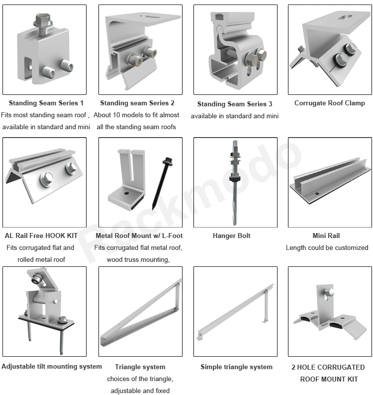 Snap Rack Alumnim Standing Seam Metal Roof Solar Panel Clamps Snap Rack S5 Metal Roof ...