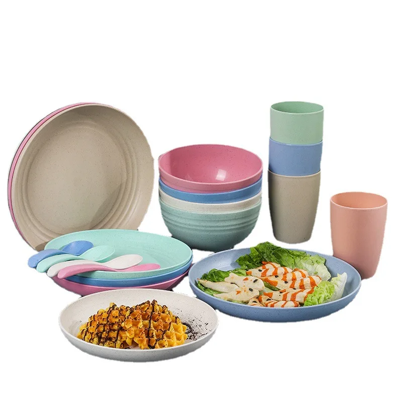 Eco-friendly Wheat Straw Dinnerware Set for People