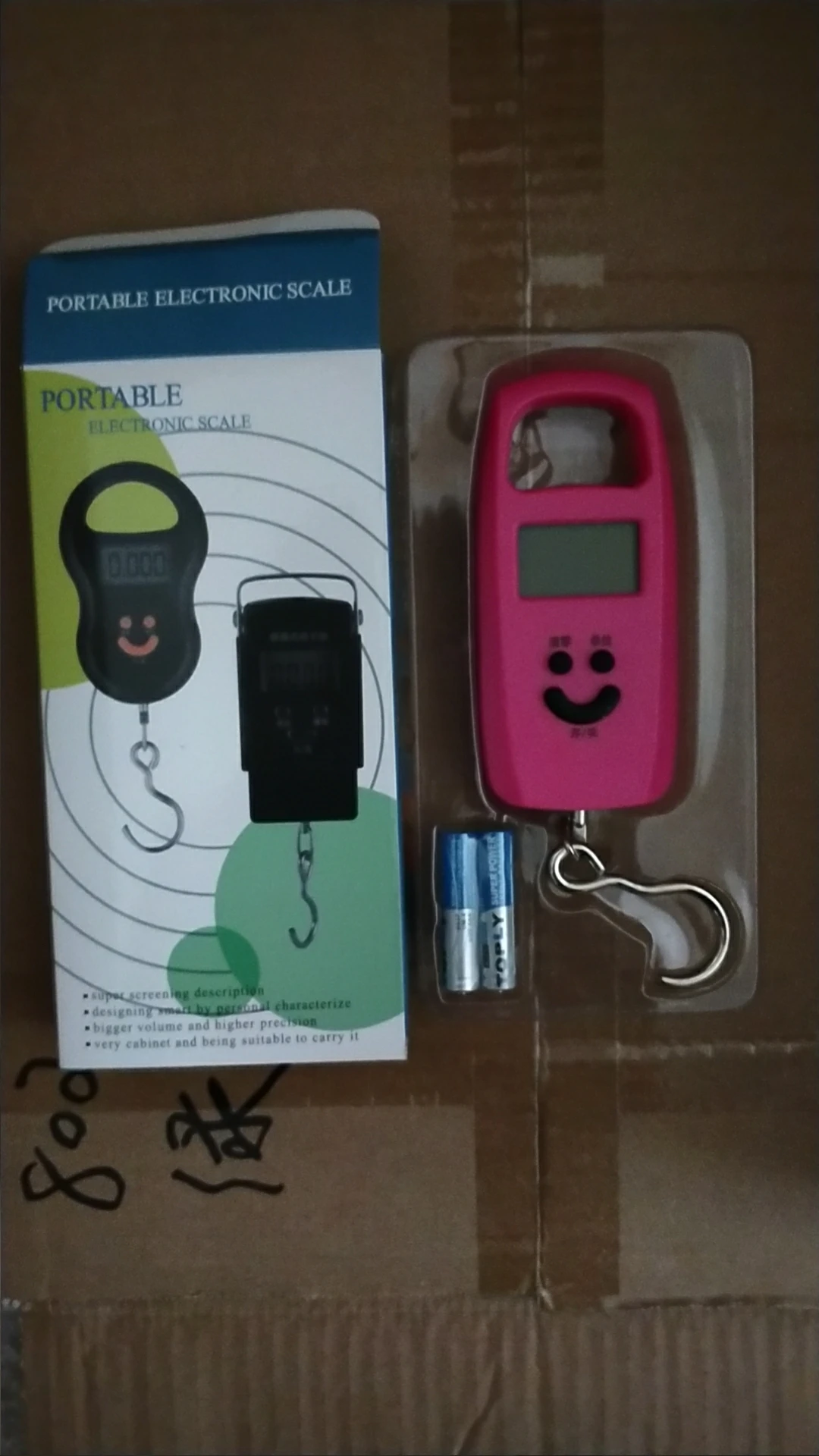 50kg Portable Luggage Digital Weighing Hanging Scale Baggage 2*aaa