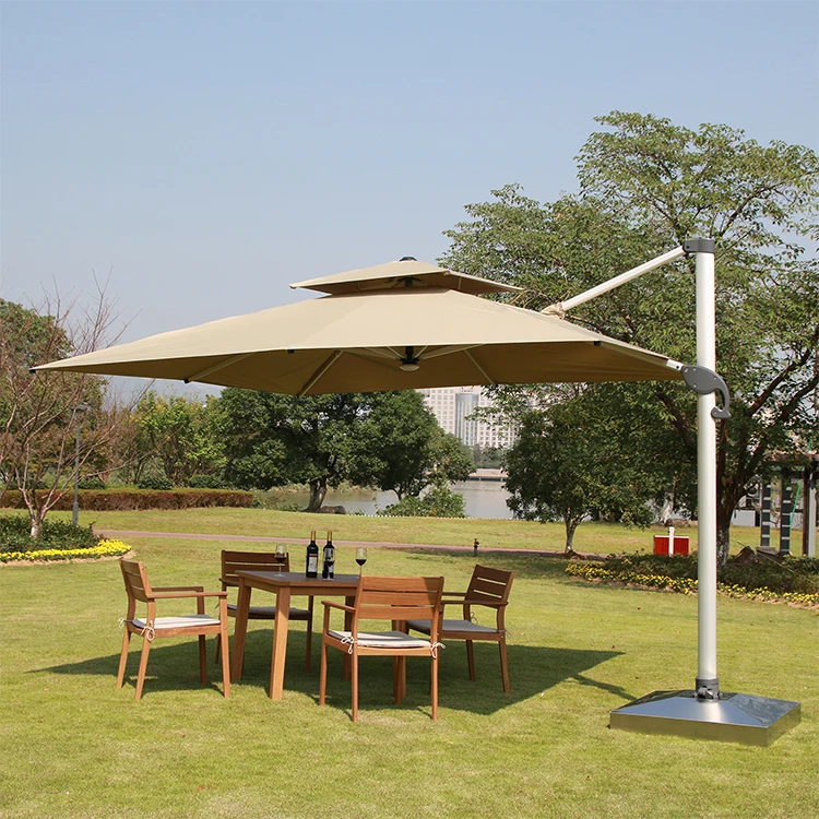 Outdoor Patio Umbrella Offset Big Square Cantilever Umbrella 3m With ...