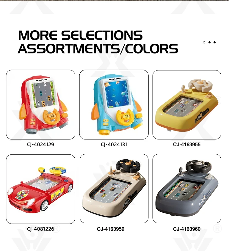 Chengji Racing Car Electronic Adventure Game Steering Wheels Toys Kids Educational Desktop Simulation Steering Wheel Toy Game