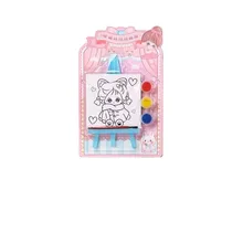 Hot Sale DIY Handmade Mini Educational Drawing Toy for Children New Cartoon Little Painter with Stand Made of Paper