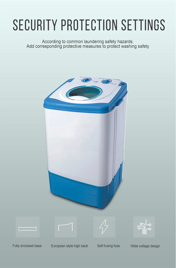 2kg Easy Operation Semiautomatic Portable Mini Single Bucket Washing