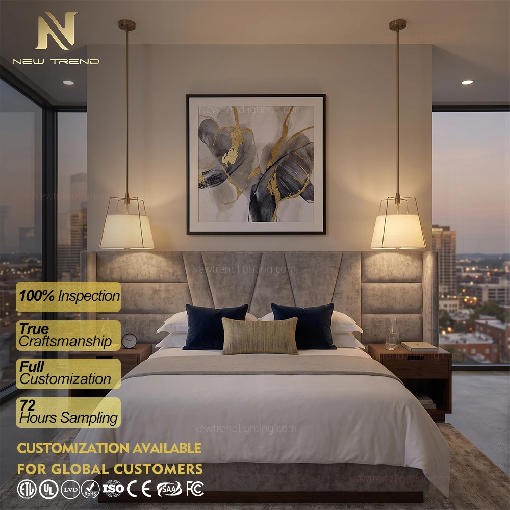 CPL-508 Bespoke Hotel Lighting Solution – Custom LED Bedside Pendant Light for Luxury Guest Room