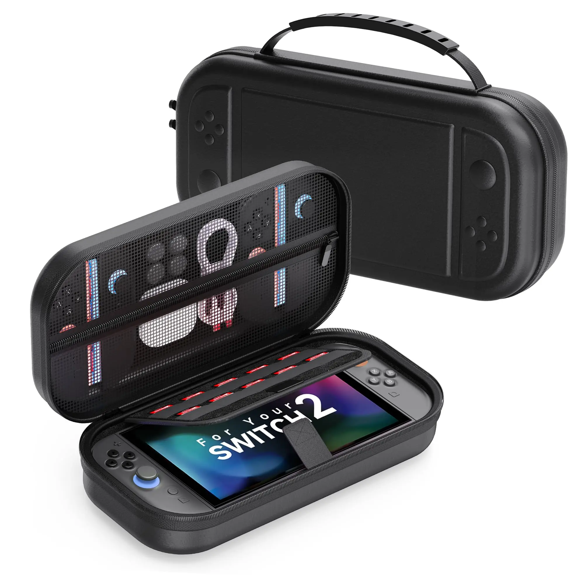 product laudtec carrying case for switch 2 2025 portable travel storage case for larger capacity carry hand bag pouch-2