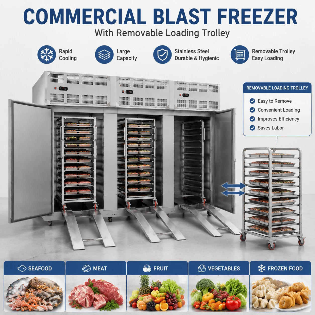 Blast Freezer, Stainless, Steel - detail 12