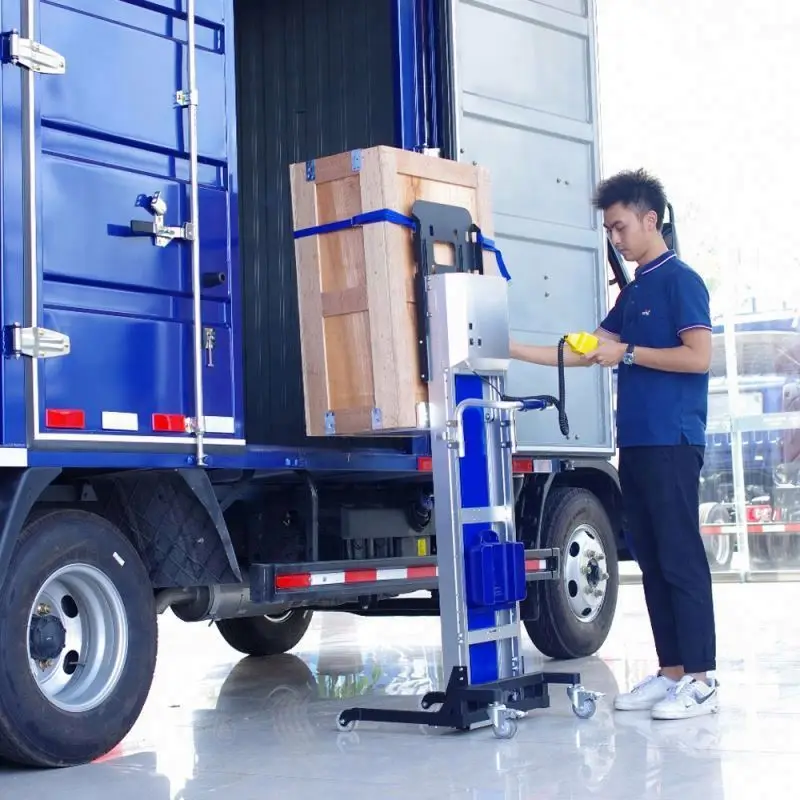 Manual Fork Lift Lithium Forklift Hand Pallet Battery Folklift Folding Small Jack Cargo Stacker Electric Automatic Lifting