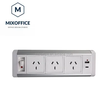 Desktop Power Socket With Usb Charger Office Furniture Desk Edge Power Outlets