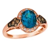 14K gold LAB gemstone diamond ring
