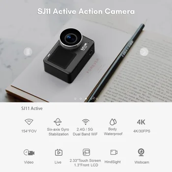 SJCAM (NEW SJ11) Active Screen Real 4K WiFi Action Camera Body Waterproof Live Stream 6-axis Gyro Stabilization Camera product image