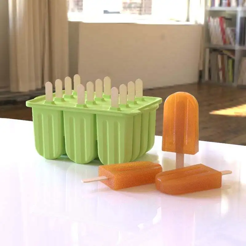 2022 Nou Diy Personalizat Silicon Popcical Food Grade Sigur 12 Congelator Înghețată Popsicles Maker Forme pentru copii