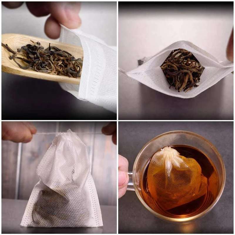Custom Wholesale Non Woven Empty Bag Packaging Loose Tea Leaf Packing Pouch Coffee Filter Bags
