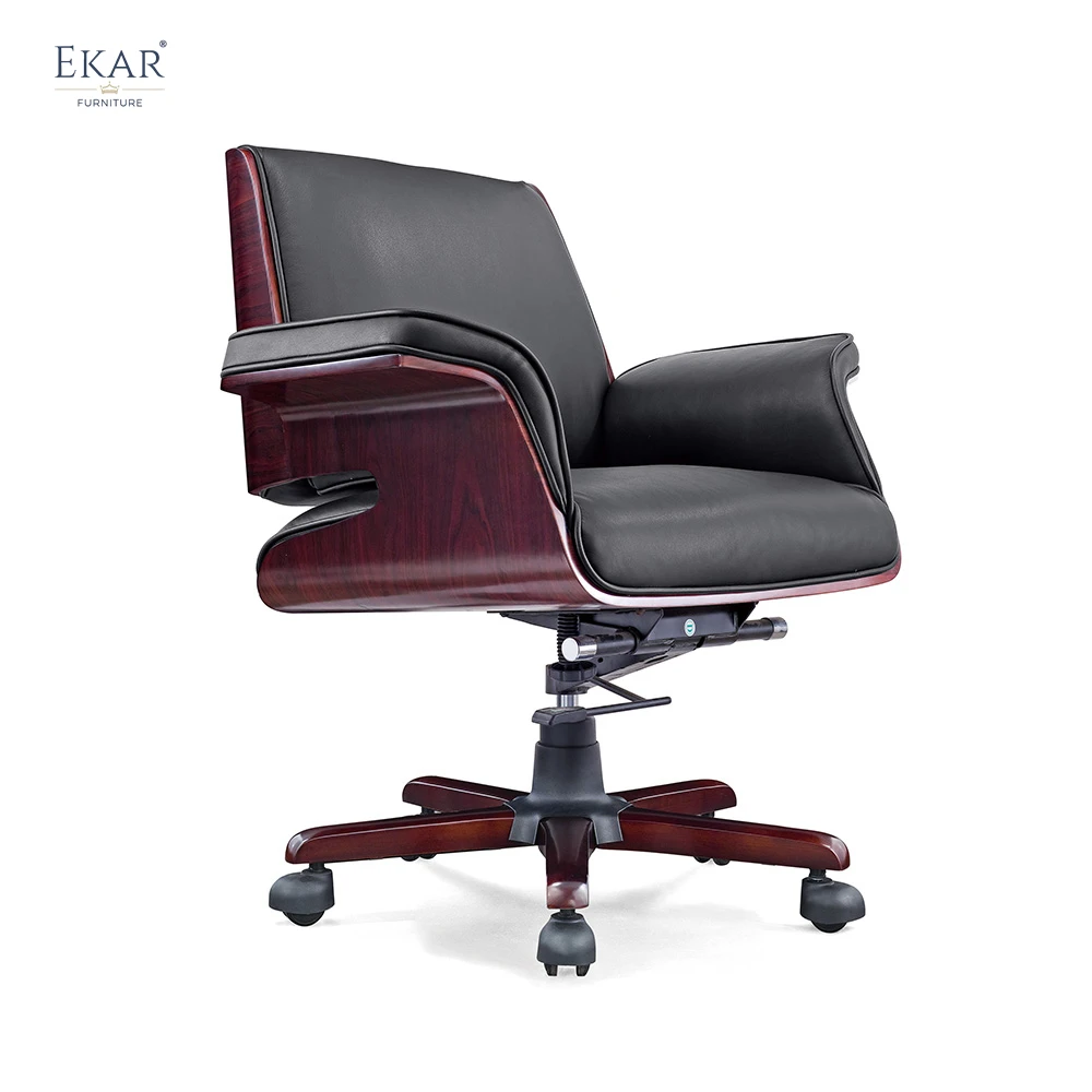 Luxurious Italian Imported Top-Grain Leather Executive Office Chair details