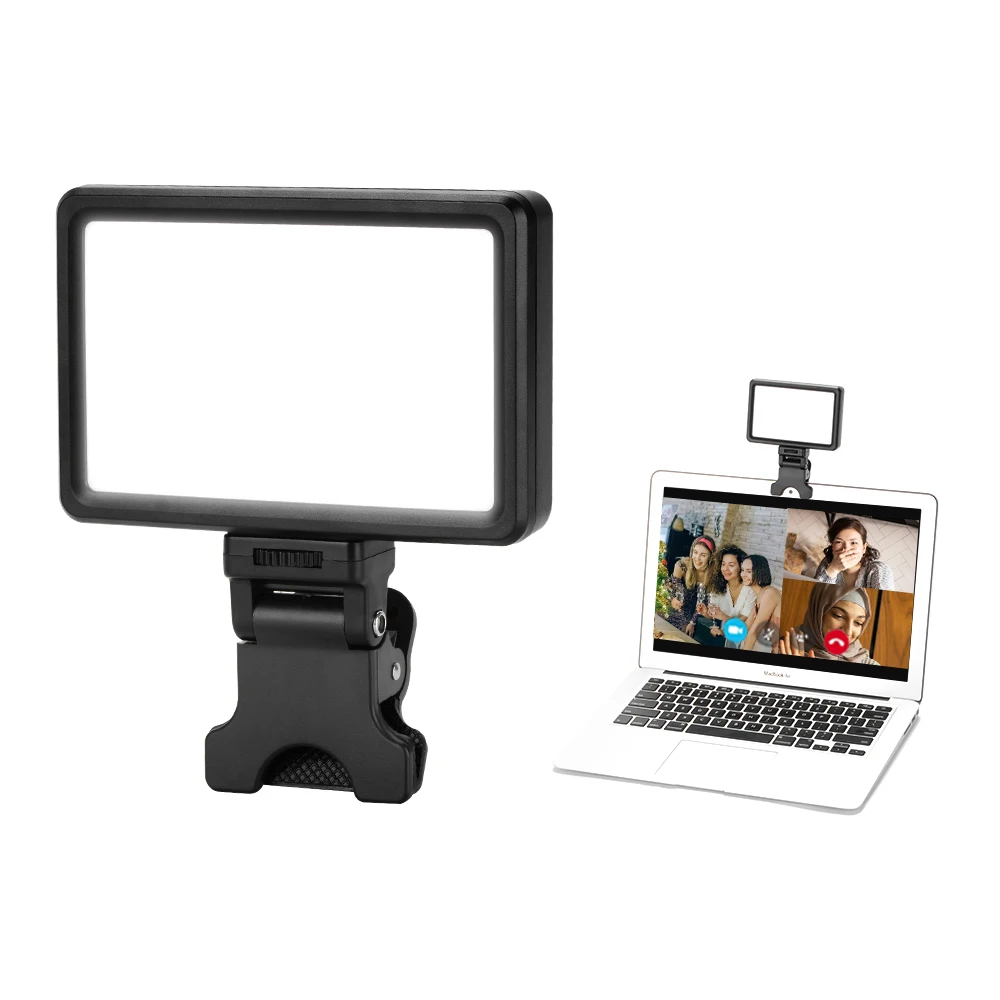 KingMa Soft and Lightweight Conference LED Video Light with Clip Kit for Live Streaming Video Conference Online Study