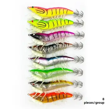 Cheery New Luminous Squid Hook Realistic Bait Shrimp Lure with Soft Feet Plastic Fishing Lure – Soft Lure – view 2
