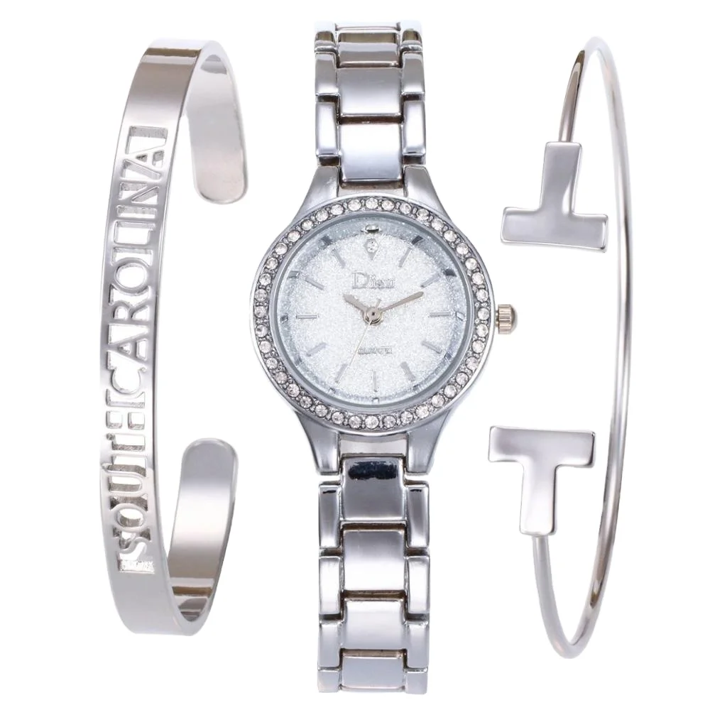 white diamonds watch gift set