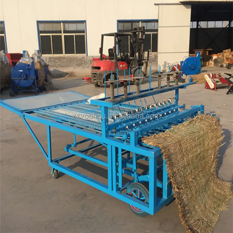 Automatic 1 Meter Reed Mat Making Machine Rice Straw Curtain Mat Sewing
