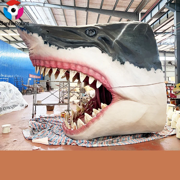 Megalodon Big Shark Model Statue