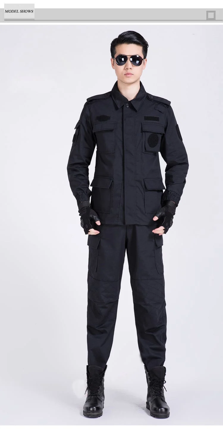 安全机场酒店警卫制服定制衣服黑色保安制服 - buy security uniform