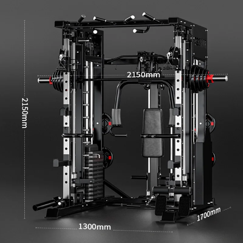 Multi-function Smith Machine Squat Weightlifting Chest Bird Dragon Door Frame Push-back One Bench Press